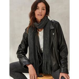 NWT Lucky Brand Solid Brushed Grey Scarf